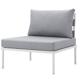 Outdoor Escape - Outdoor Lounge Chair In Aluminum With Armless Design - White