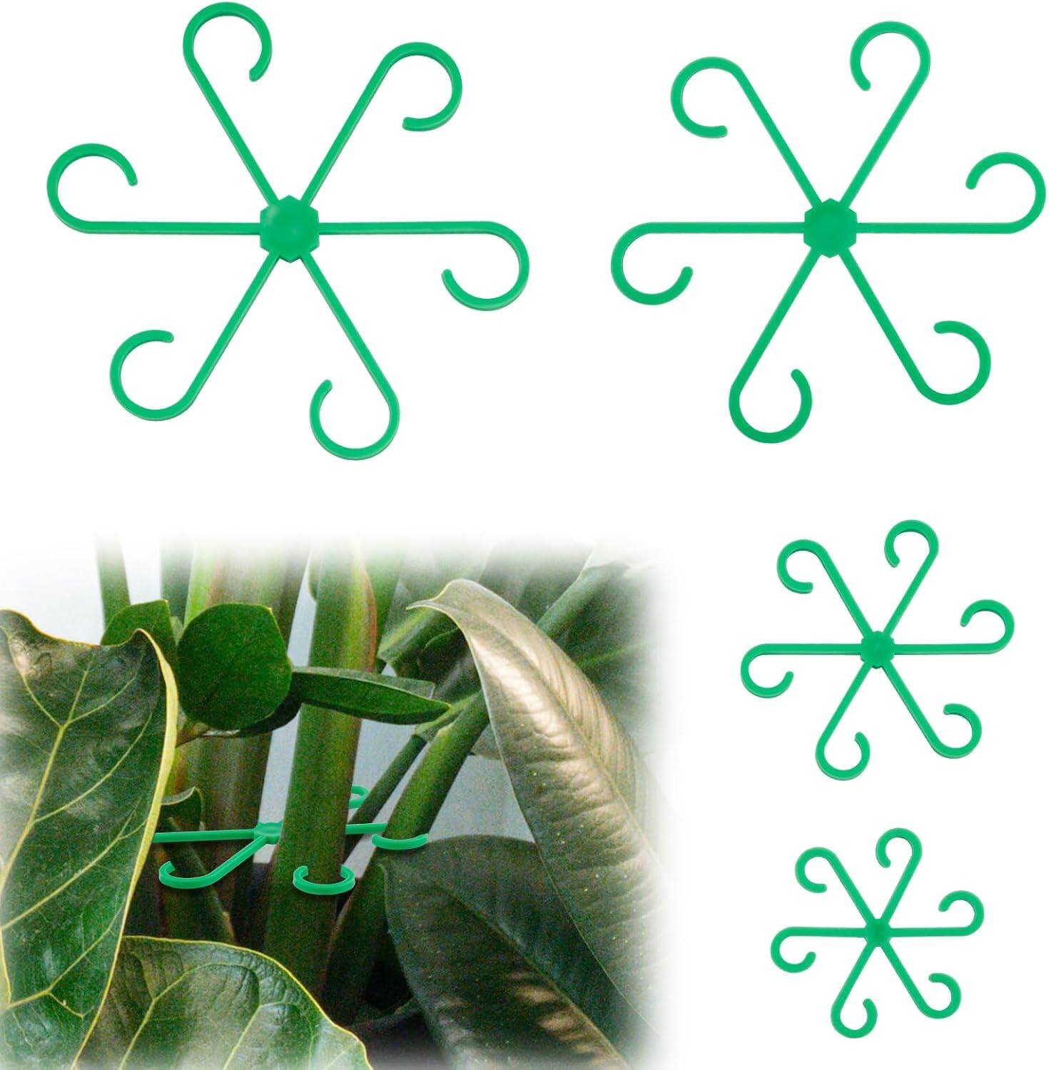 Auledio 4 Pack Climbing Indoor Plant Stem Stands, Plastic Plant Climber ...