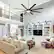 Alt View 1. Breezary - 72" Large Indoor Ceiling Fan with Remote, 8 ABS Blades, 6-Speed DC Motor, Timer, 7''/12''Downrods, Light/No Light Option - Gold and Black (With Light).