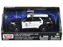 Motormax - 2022 Ford Police Interceptor Utility LAPD Black White Law Enforcement and Public Service Series 1/43 - Black And White