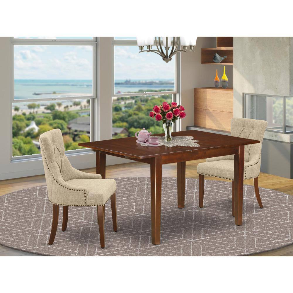 Left. East West Furniture - Dining Room Set Mahogany - Brown.