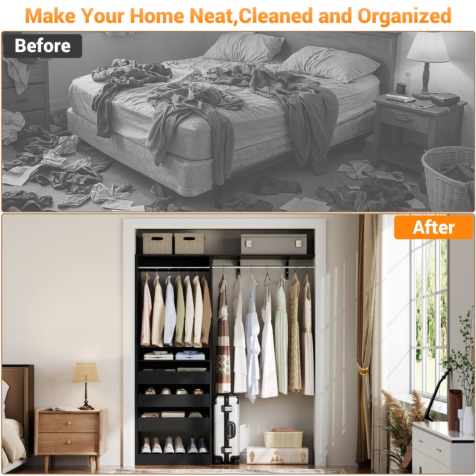 Make Your Home Neat, Cleaned and Organized

Before

After