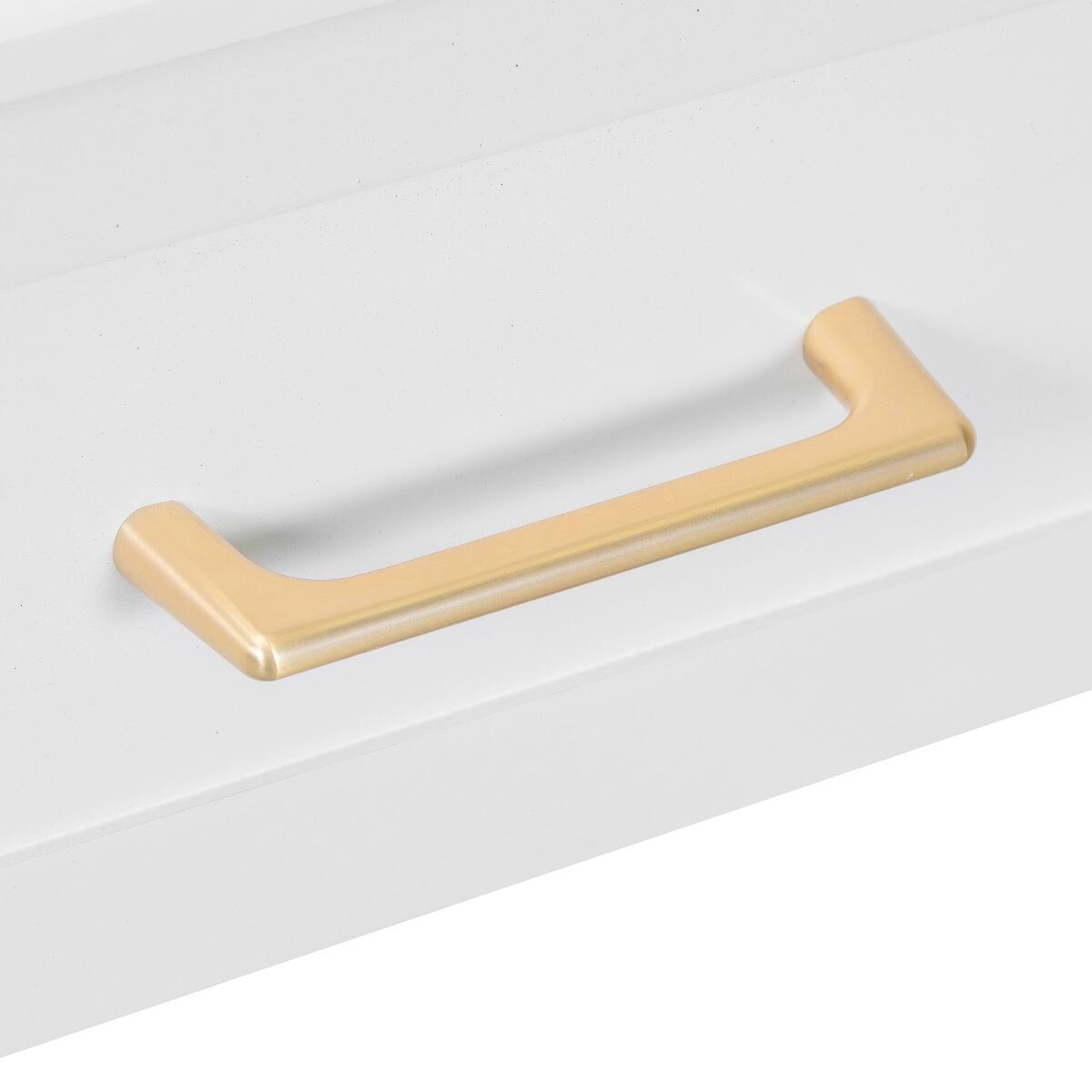 Alt View 6. Loheer - Loheer White Makeup Vanity Table with Stool and Charging Station - White.