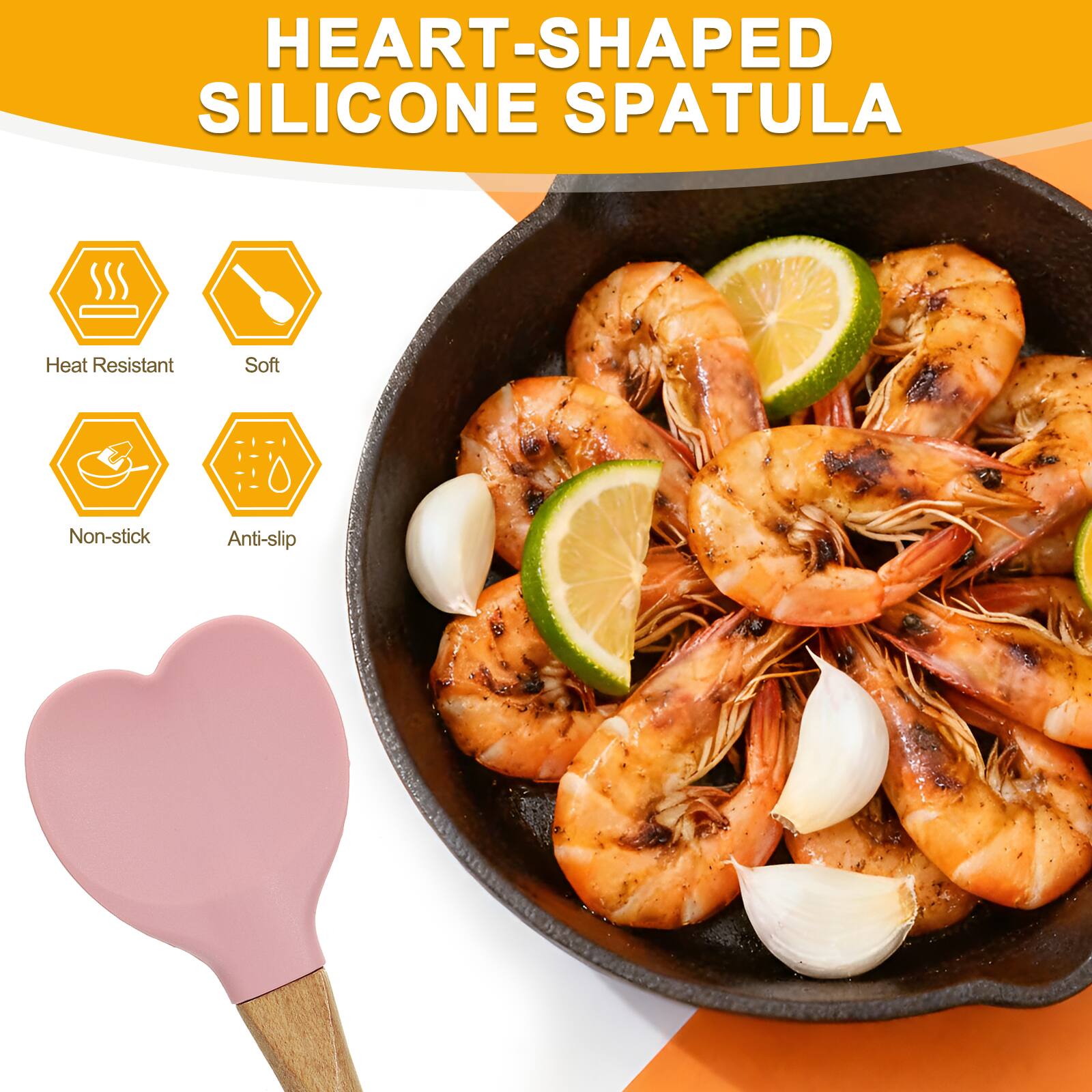 HEART-SHAPED SILICONE SPATULA

Heat Resistant
Soft
Non-stick
Anti-slip