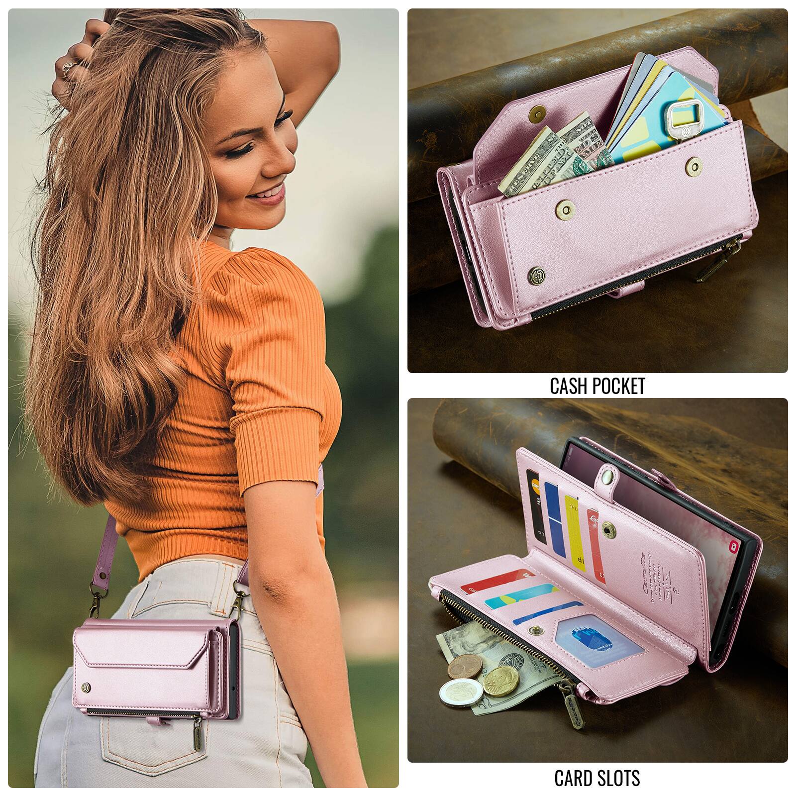 CASH POCKET  
CARD SLOTS