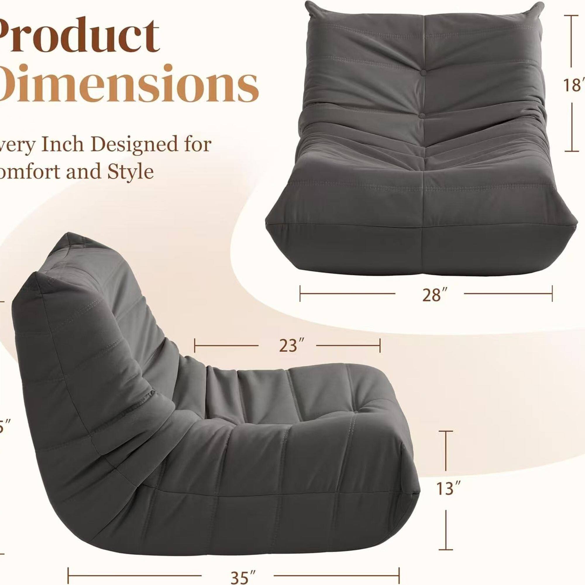 Product Dimensions

Every Inch Designed for Comfort and Style

- 18" (Height)
- 28" (Width)
- 23" (Depth)
- 35" (Length)
- 13" (Height)