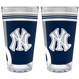 Great American Products - New York Yankees Two-Piece 16oz. Pint Glass Set - Multicolor
