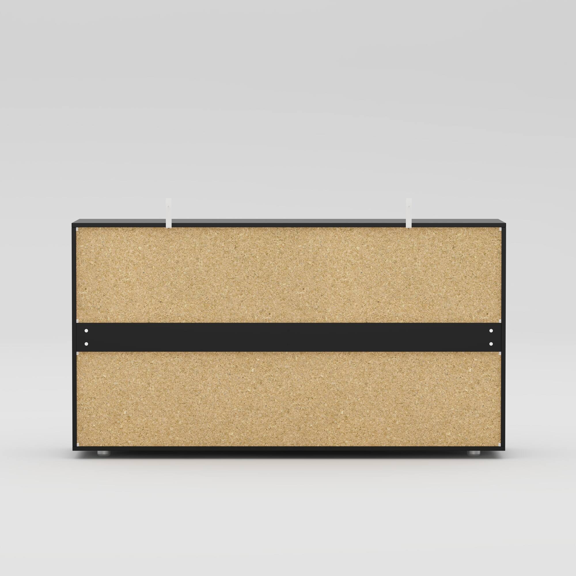 Back. FUFU & GAGA - FUFU&GAGA 6 - Drawer Horizontal Dresser – Black, Multi - Room Storage Solution - Black.