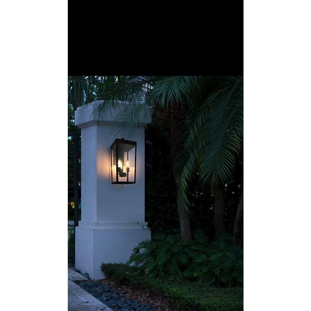 Alt View 4. Elegant Lighting - William 12 Inch Outdoor Wall Sconce In Black - Black.