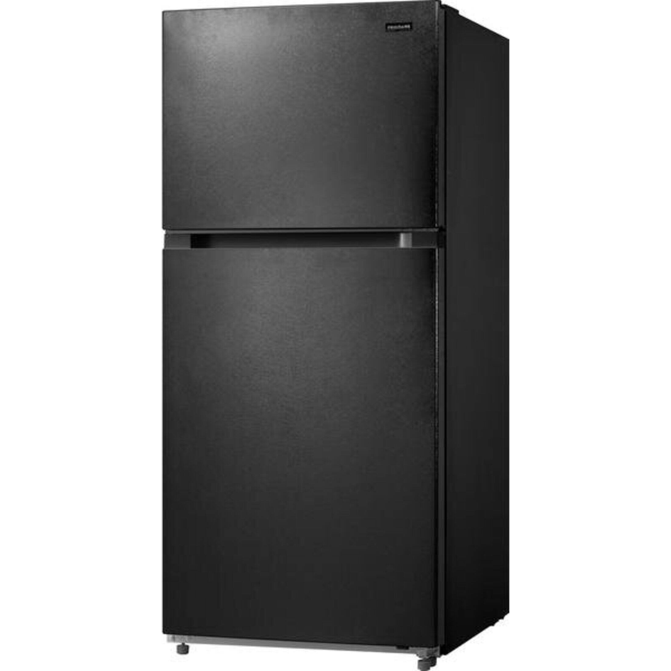 Angle. Frigidaire - 19 Cu. Ft. Garage Ready Top Freezer Refrigerator - Black.