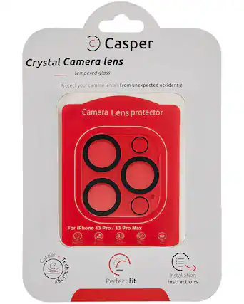 Casper Crystal Camera lens tempered glass
Protect your camera lenses from unexpected accidents!
Camera Lens protector
For iPhone 13 Pro / 13 Pro Max
Casper Technology
Perfect fit
Installation instructions