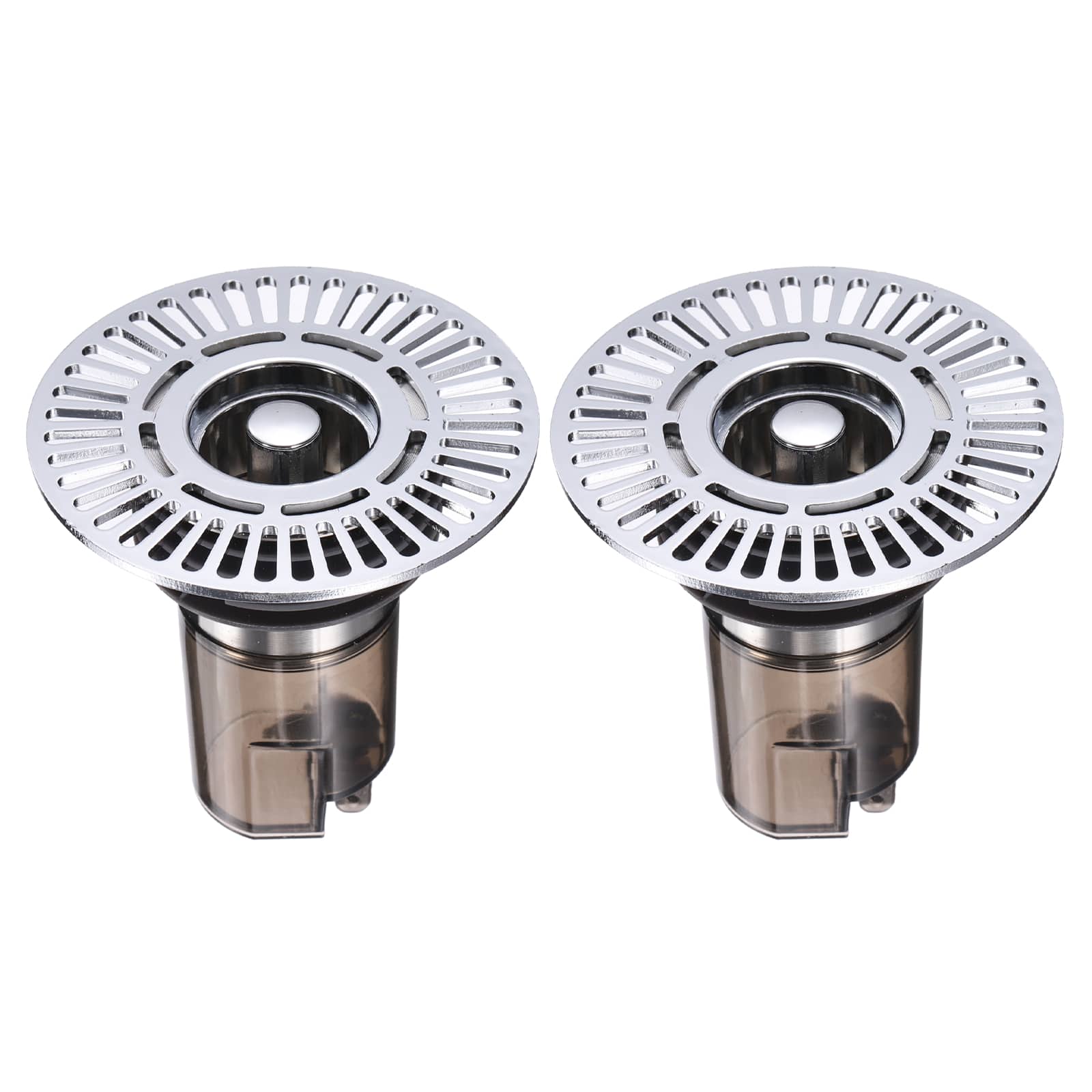 "Unique Bargains - 2pcs Extended Anti Odor Shower Floor Drain, 2.6"" H Drain Backflow Preventer w/ Hair Catcher for Bathroom Laundry Kitchen - Gray" price history on PriceWatchPro