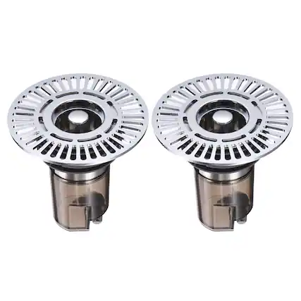 Front. Unique Bargains - 2pcs Extended Anti Odor Shower Floor Drain, 2.6" H Drain Backflow Preventer w/ Hair Catcher for Bathroom Laundry Kitchen - Gray.