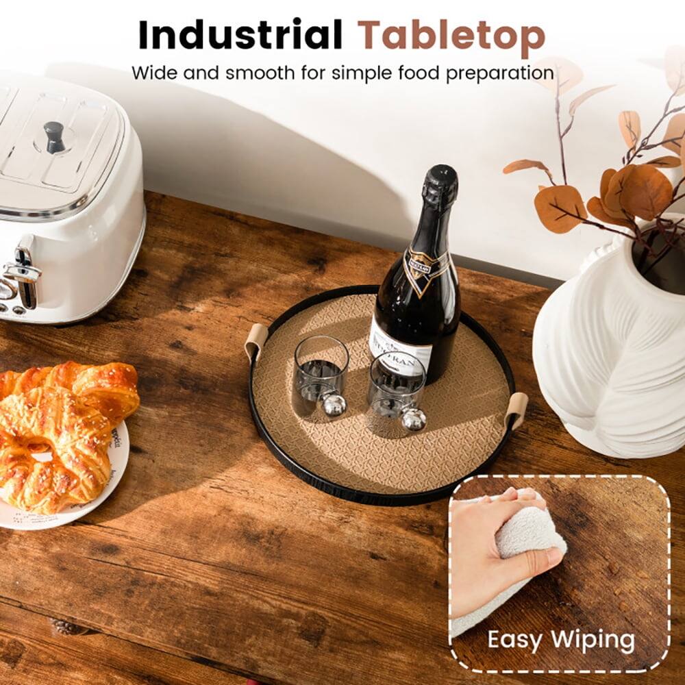 Industrial Tabletop  
Wide and smooth for simple food preparation  

Easy Wiping