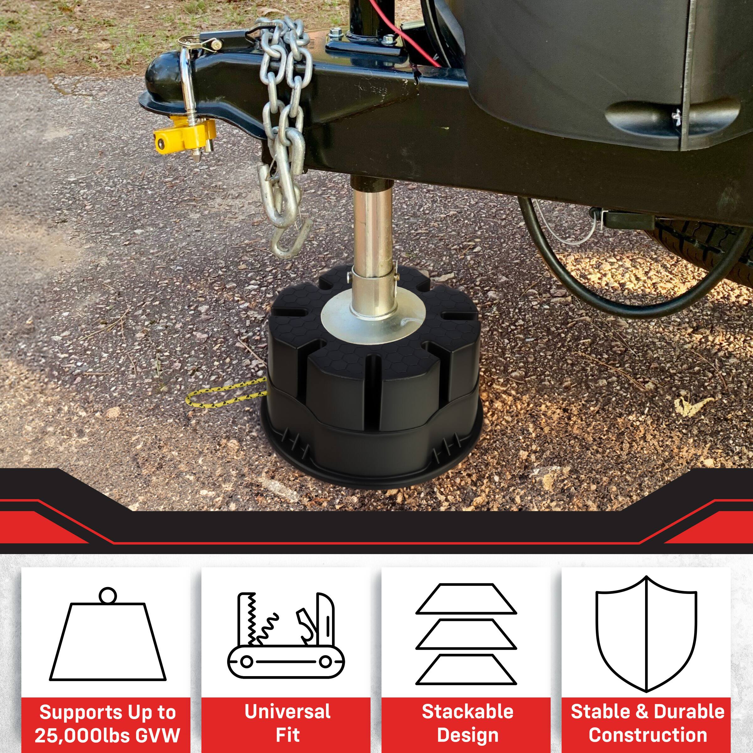 Supports Up to 25,000lbs GVW  
Universal Fit  
Stackable Design  
Stable & Durable Construction