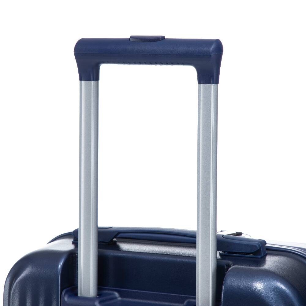 Alt View 7. Ropilly - Ropilly 2 Piece Luggage Set Navy Blue Hard Shell Suitcase with Front Opening Carry On - Navy.