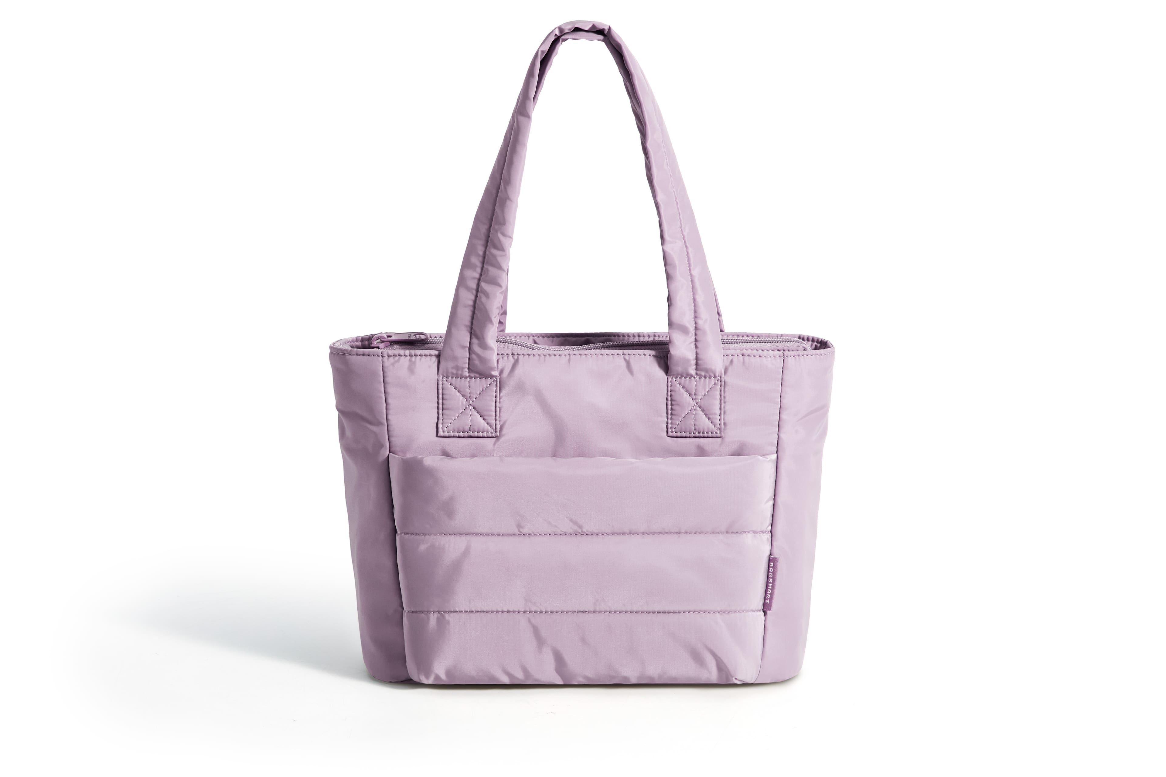 Bagsmart - Puffer 8.3L Small Tote, Lightweight Water-Resistant Tote with 13.1" Laptop Compartment for Daily Commute - Lilac