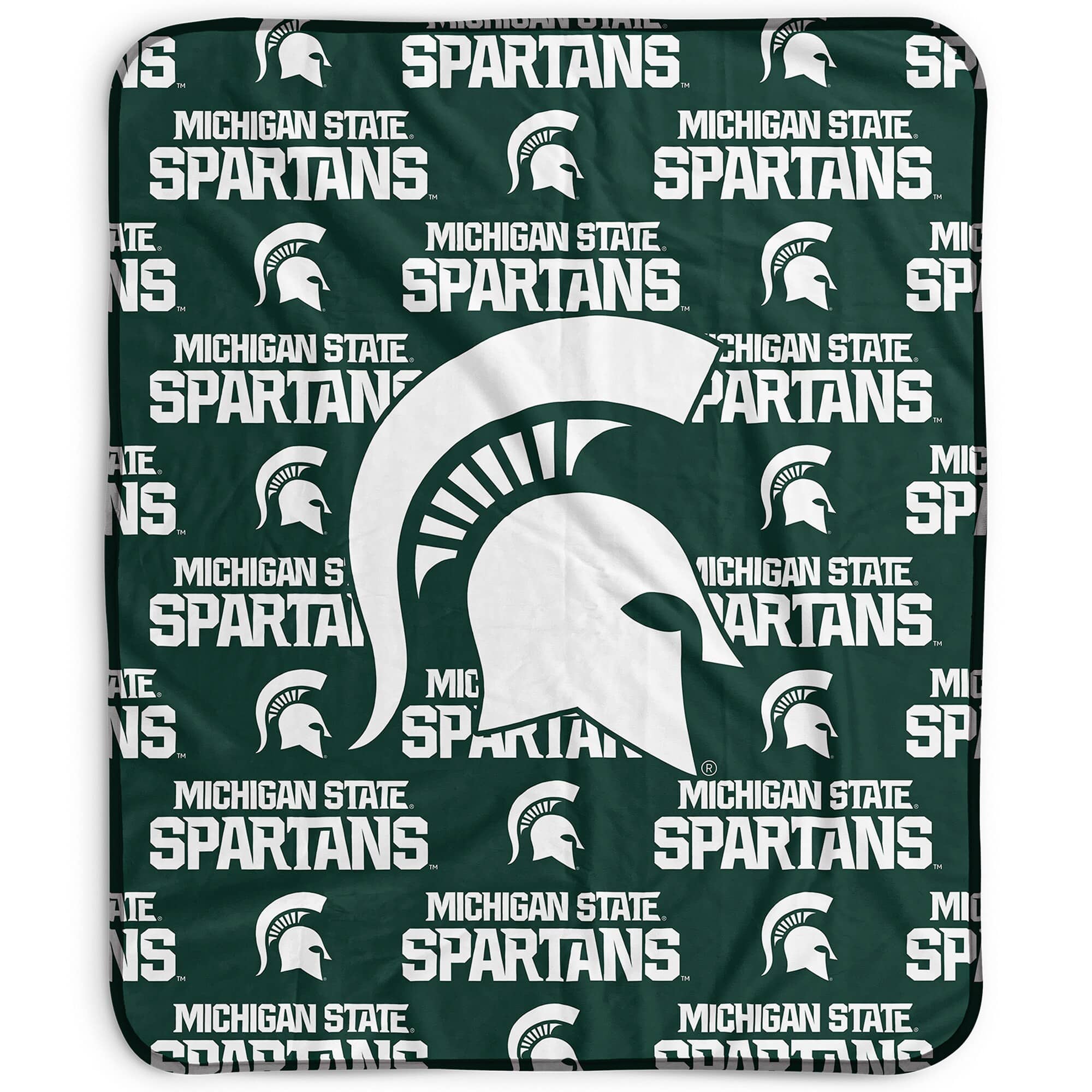 Pegasus - Michigan State Spartans 50" x 60" Repeat Wordmark Fleece Blanket - Multicolor