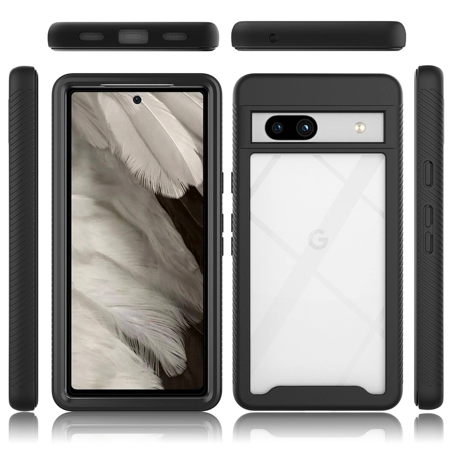 Alt View 14. SaharaCase - GRIP Series Case for Google Pixel 7a - Black/Clear.