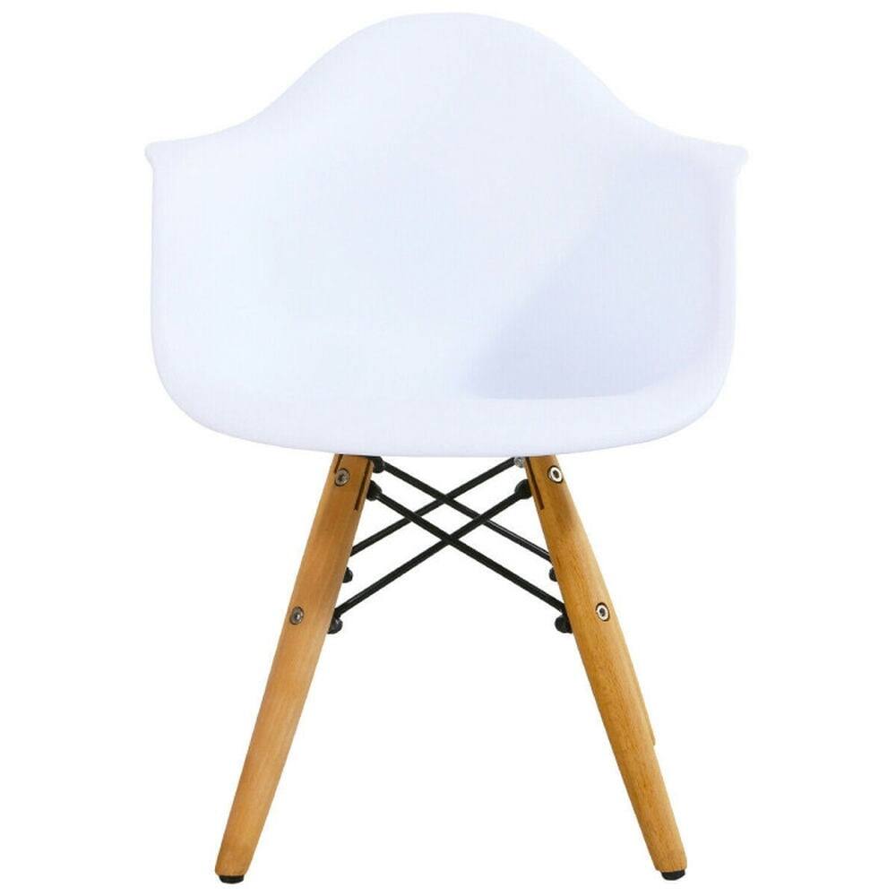 Alt View 5. Kadyn - 5 Piece Kids Modern Round Table Chair Set, Kids Chairs for Kids - White.