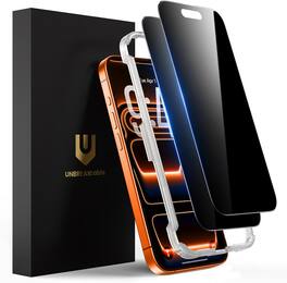 UNBREAKcable - 2-Pack Screen Protector Tempered Glass for iPhone 17 Pro Max - Privacy