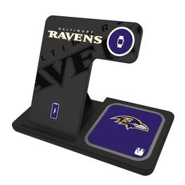 Keyscaper - Baltimore Ravens 3-In-1 Wireless Charger - Multicolor