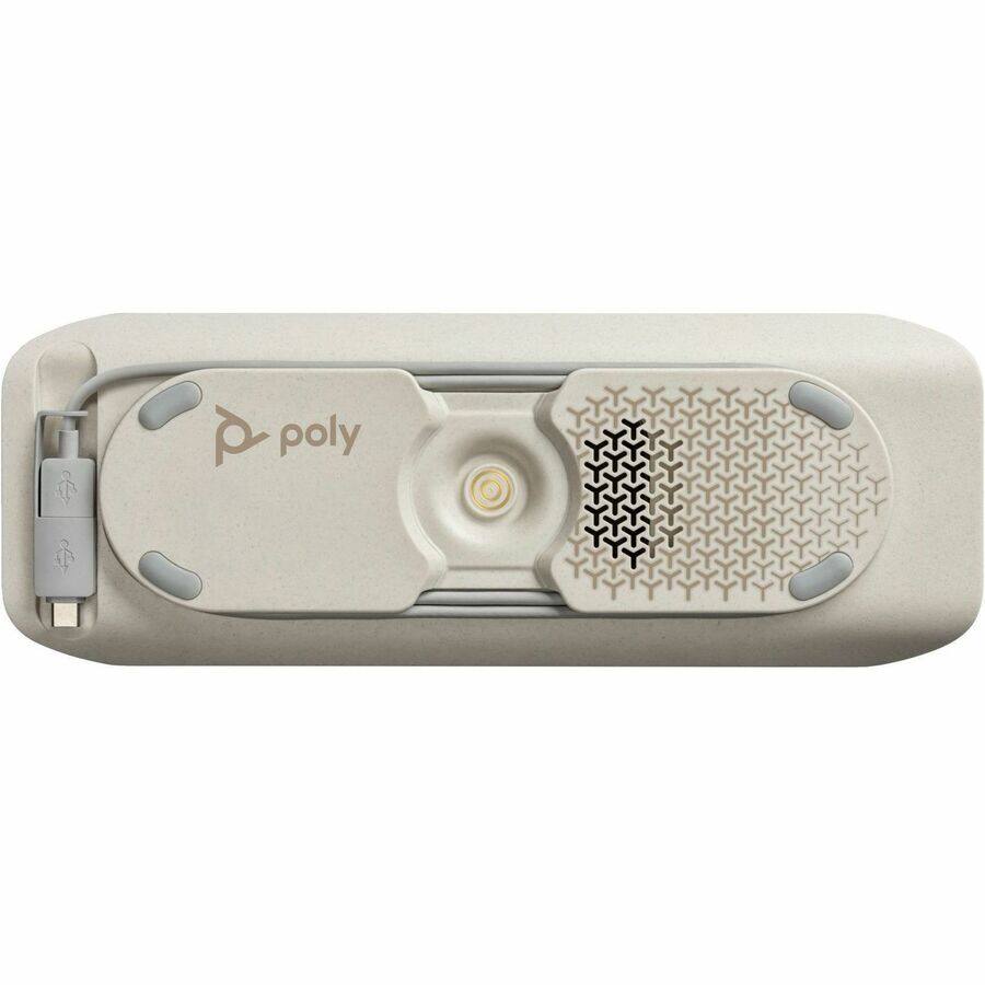 Alt View 2. HP - Poly Poly Sync 40+ Speakerphone - USB - Microphone - Battery - Silver - 1 - Silver.