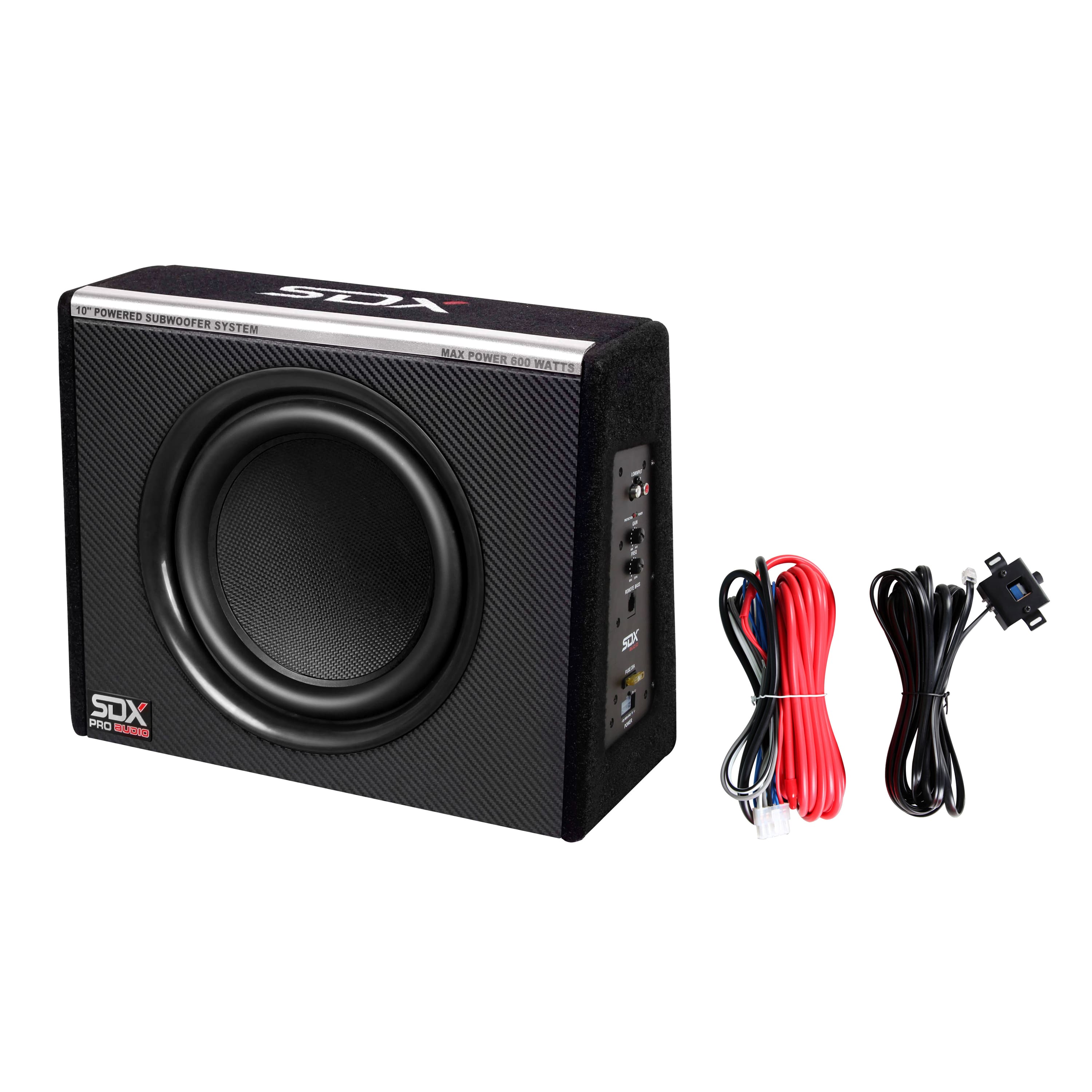 SDX Audio - 600W 10” Compact Active Sub System - Black