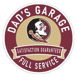Fan Creations - Florida State Seminoles 16" Dad's Garage Wood Sign - Multicolor