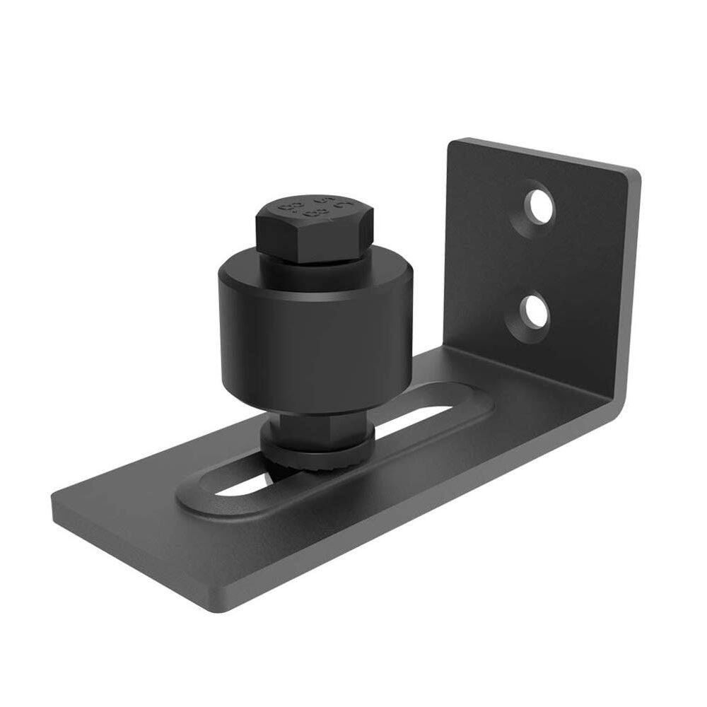 Front. Boyel Living - 3.66 in. Black Steel Adjustable Heavy-Duty Sliding Barn Door Floor Guide Hardware - Black.
