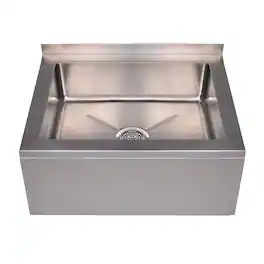 Whitehaus - Noah's Collection Utility Single Bowl Floor Mount Mop Sink - Silver