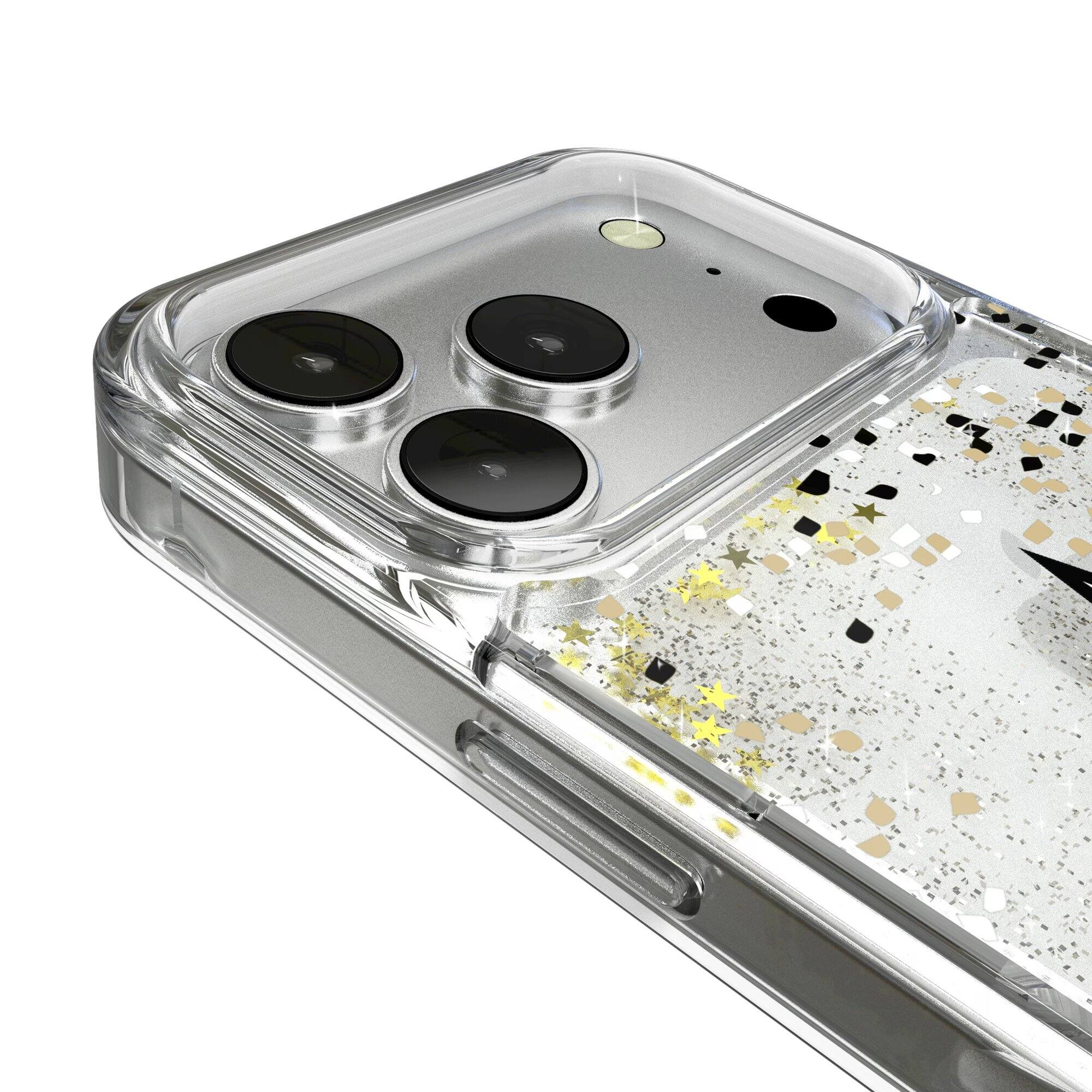 Alt View 2. Keyscaper - New Orleans Saints iPhone Glitter Case with Confetti Design - 16 Pro - Multicolor.