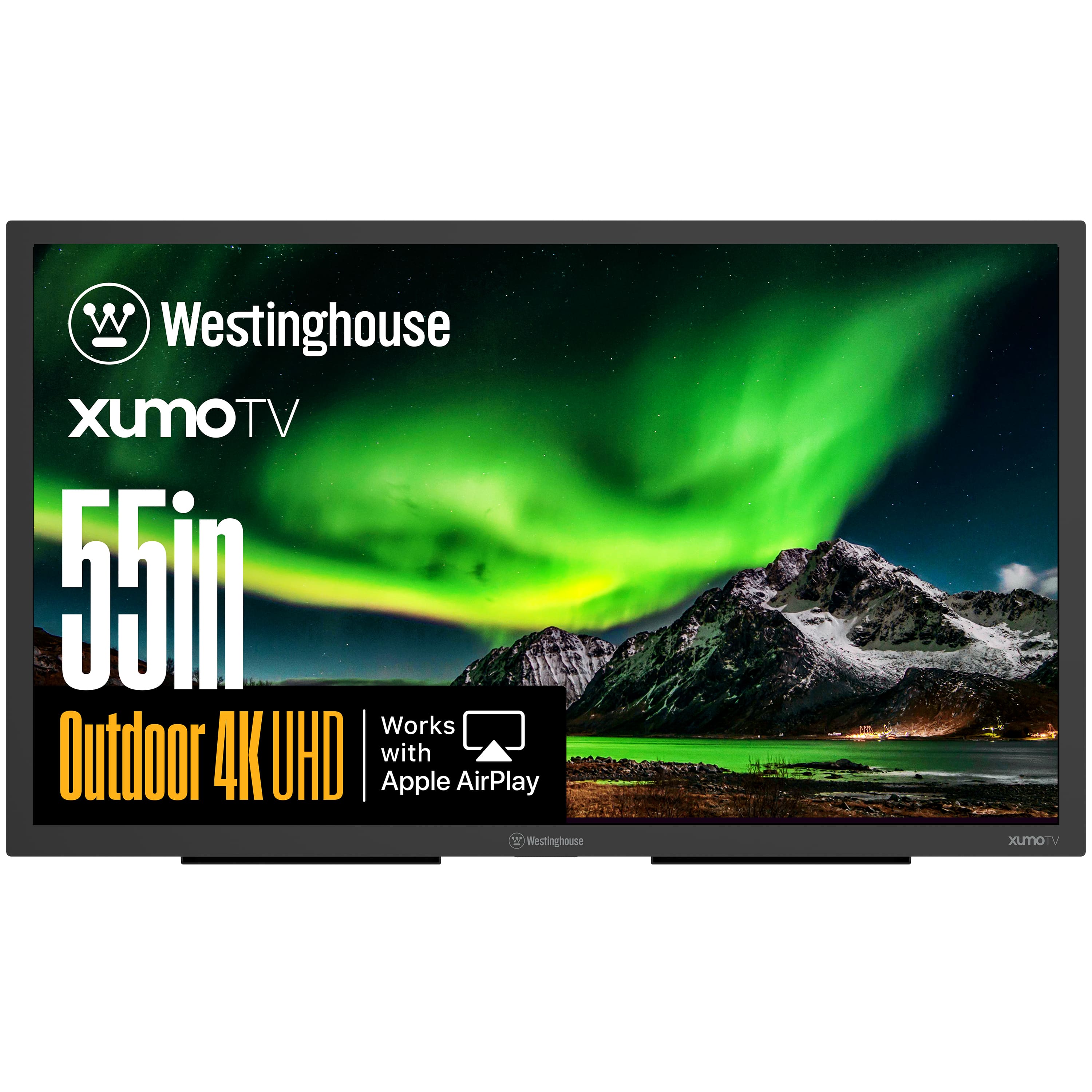 Westinghouse - 55” Outdoor Smart TV, 4K UHD 700+ nits, IP55 Water Dust Resistant, Anti-Glare, Partial Sun, Bluetooth, WiFi