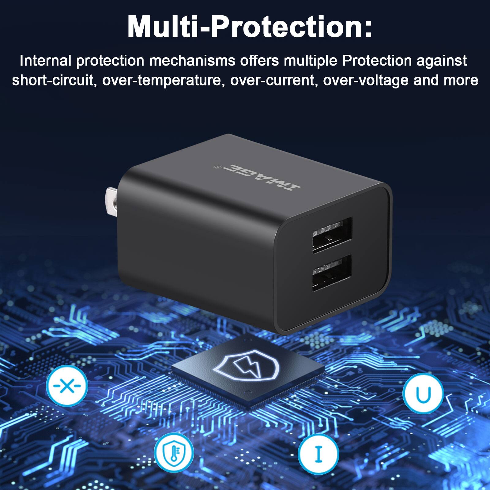 Multi-Protection: Internal protection mechanisms offers multiple Protection against short-circuit, over-temperature, over-current, over-voltage and more U I