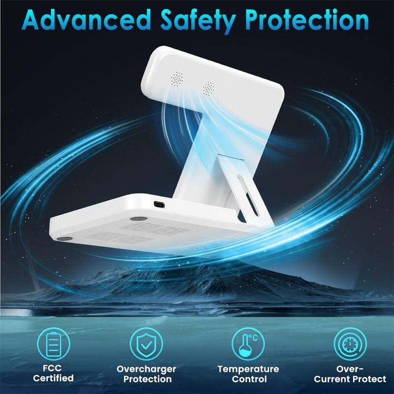 Advanced Safety Protection  
- FCC Certified  
- Overcharger Protection  
- Temperature Control  
- Over-Current Protect