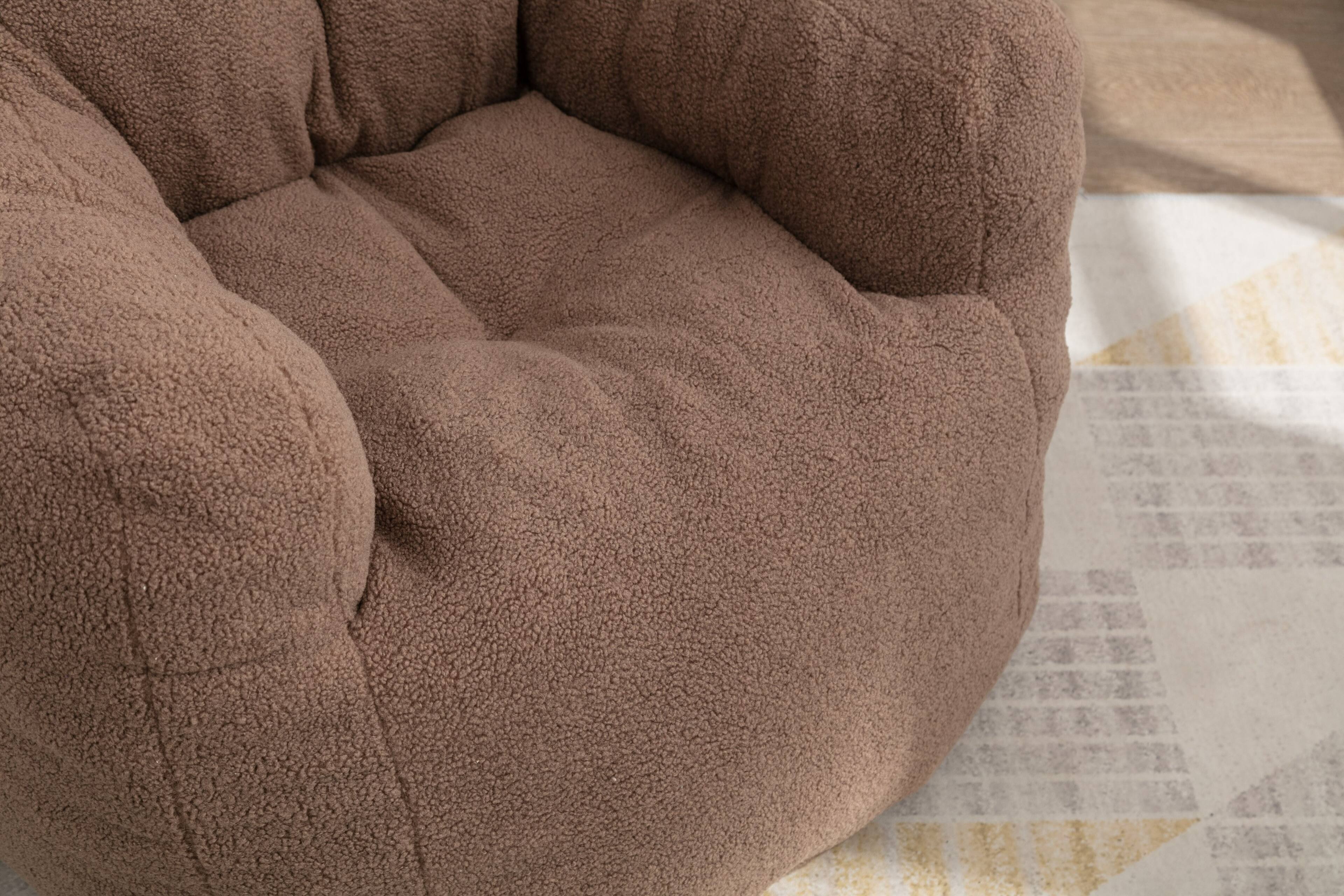 Alt View 2. SlickBlue - Bean Bag Chair Filled with Memory Foam Comfortable, Supportive Seating for Home or Lounge - Coffee.