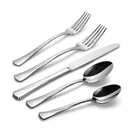 Dazzed Corner - 20-Piece Silverware Set,Flatware Set,Service for 4 - Silver