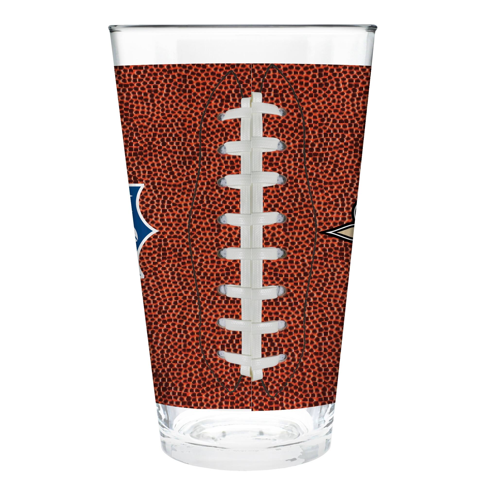 Alt View 2. Great American Products - New Orleans Saints 16oz. Game Ball Pint Glass - Brown.