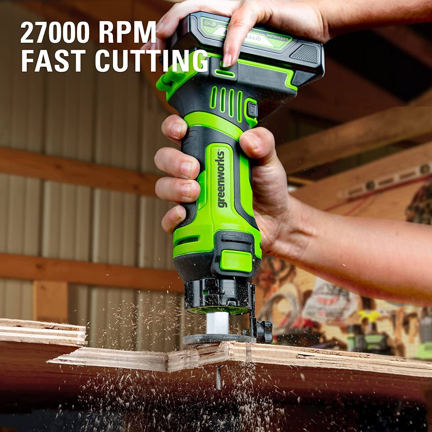 27000 RPM  
FAST CUTTING  
greenworks