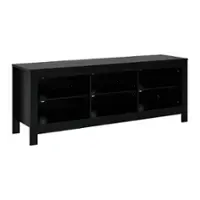 CorLiving - Contemporary TV Stand with Open Shelves for Most TVs up to 85" - Black Ravenwood - Angle_Zoom
