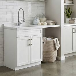 Hennessy 28 inch Wide Utility Sink and Laundry Cabinet
