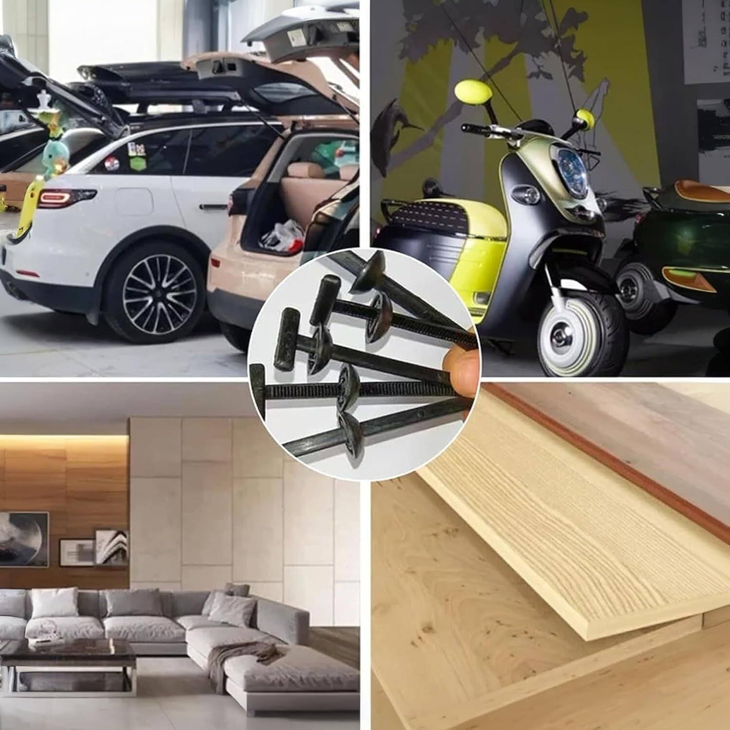 Alt View 4. Grizzly Supply - 4” Universal Rivet Tie UV Black Nylon 100/bag - Black.