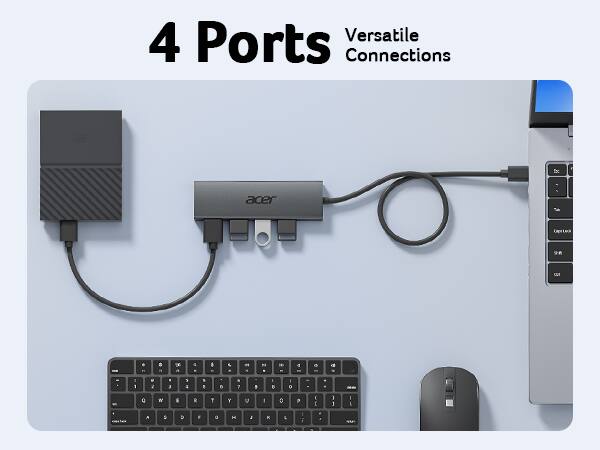4 Ports  
Versatile Connections