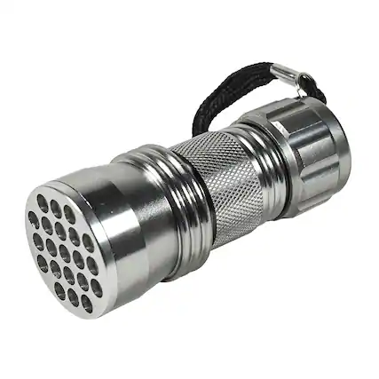 Front. HQRP - HQRP Professional 21 LED Flashlight - Blacklight for Detecting Uranium, Depression, Vaseline Glass.