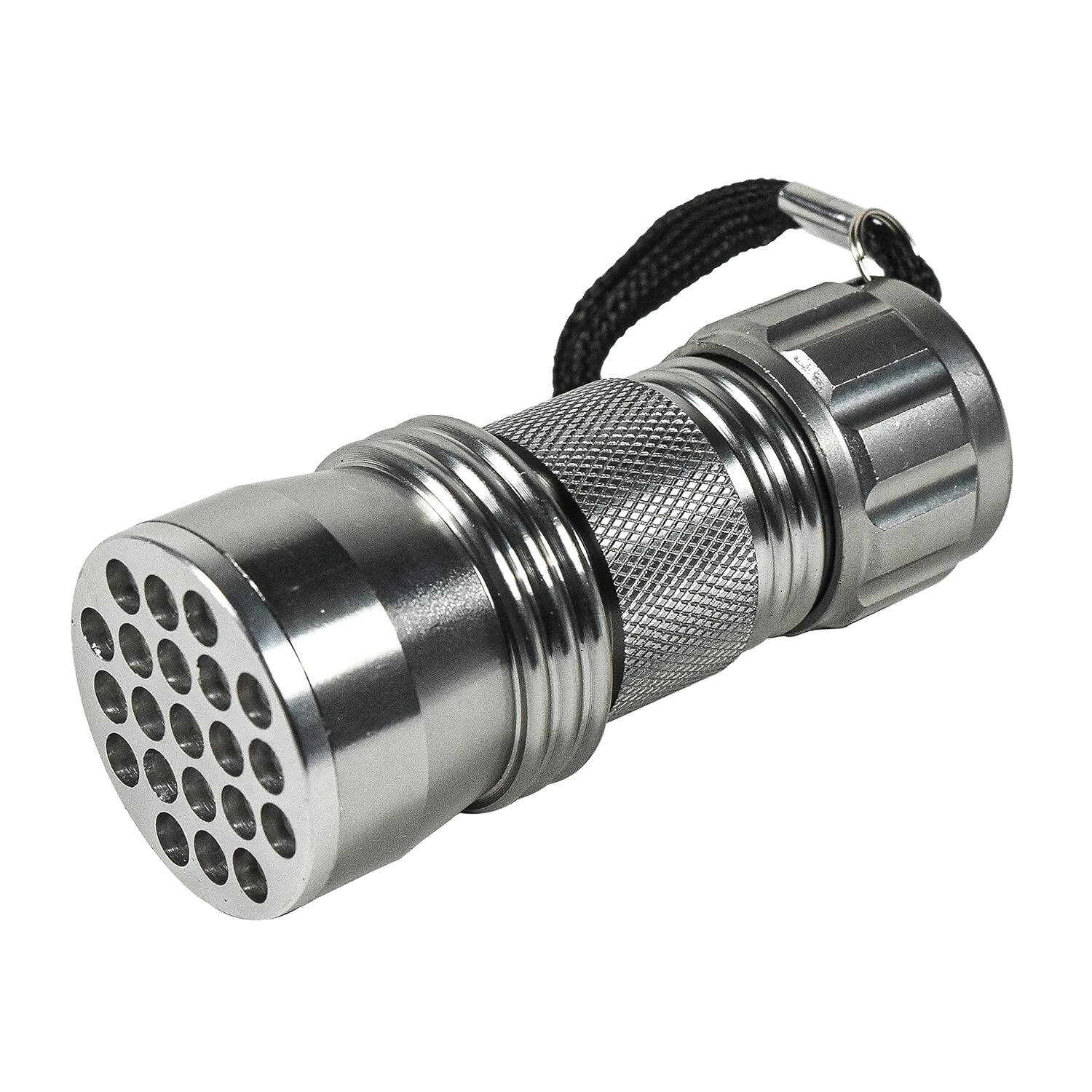 Front. HQRP - HQRP Professional 21 LED Flashlight - Blacklight for Detecting Uranium, Depression, Vaseline Glass.