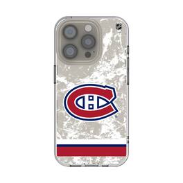 Keyscaper - NHL - Montreal Canadiens iPhone Stripe Clear Ice Case - 14 - Multicolor