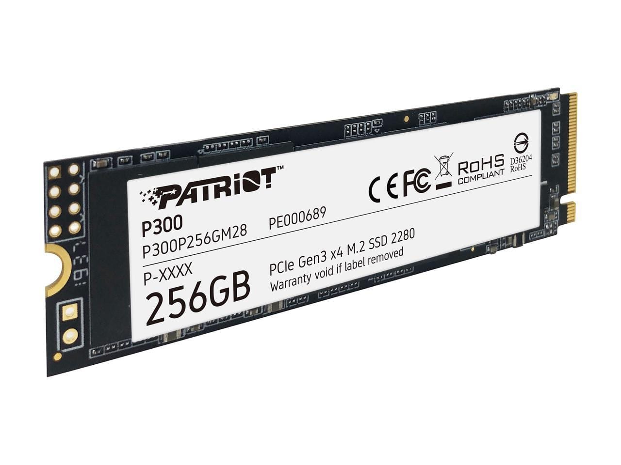 Patriot P300 256GB M.2 NVMe SSD 本体 Patriot P300 M.2 2280 256GB PCIe Gen3 x4, NVMe 1.3 Internal Solid
