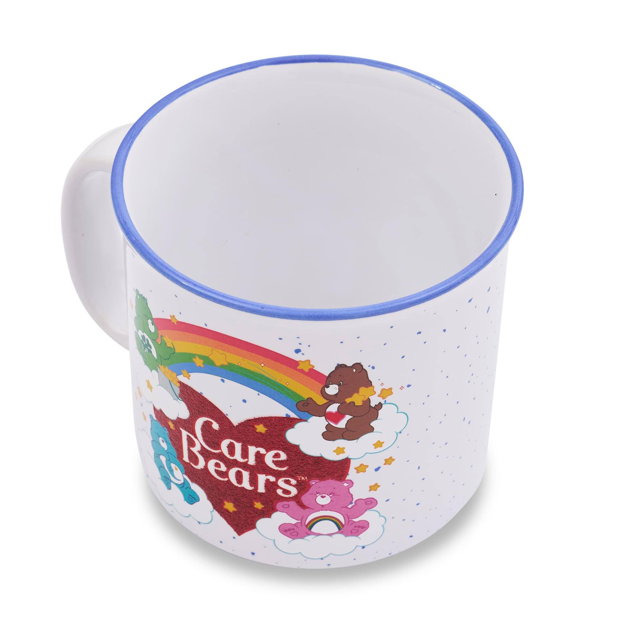 Alt View 1. Silver Buffalo - Care Bears Heart Glitter 20-Ounce Ceramic Camper Mug - White.