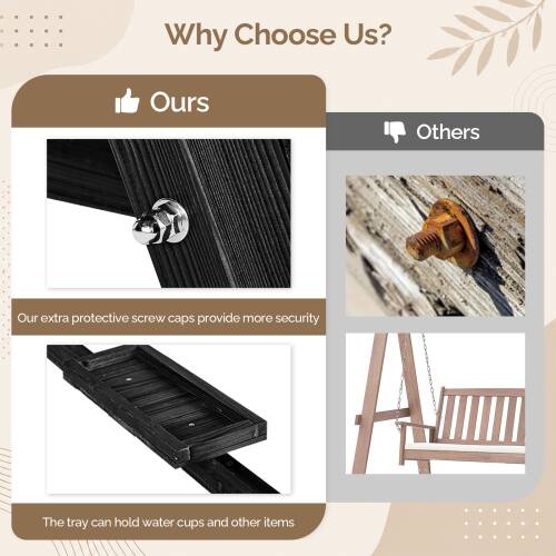 Why Choose Us?

Ours
- Our extra protective screw caps provide more security
- The tray can hold water cups and other items

Others
