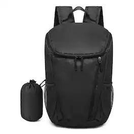 Unique Bargains - Hiking Backpack 20L Packable Daypack Nylon with Adjustable Straps Lightweight Waterproof Outdoor Camping Travel - Black